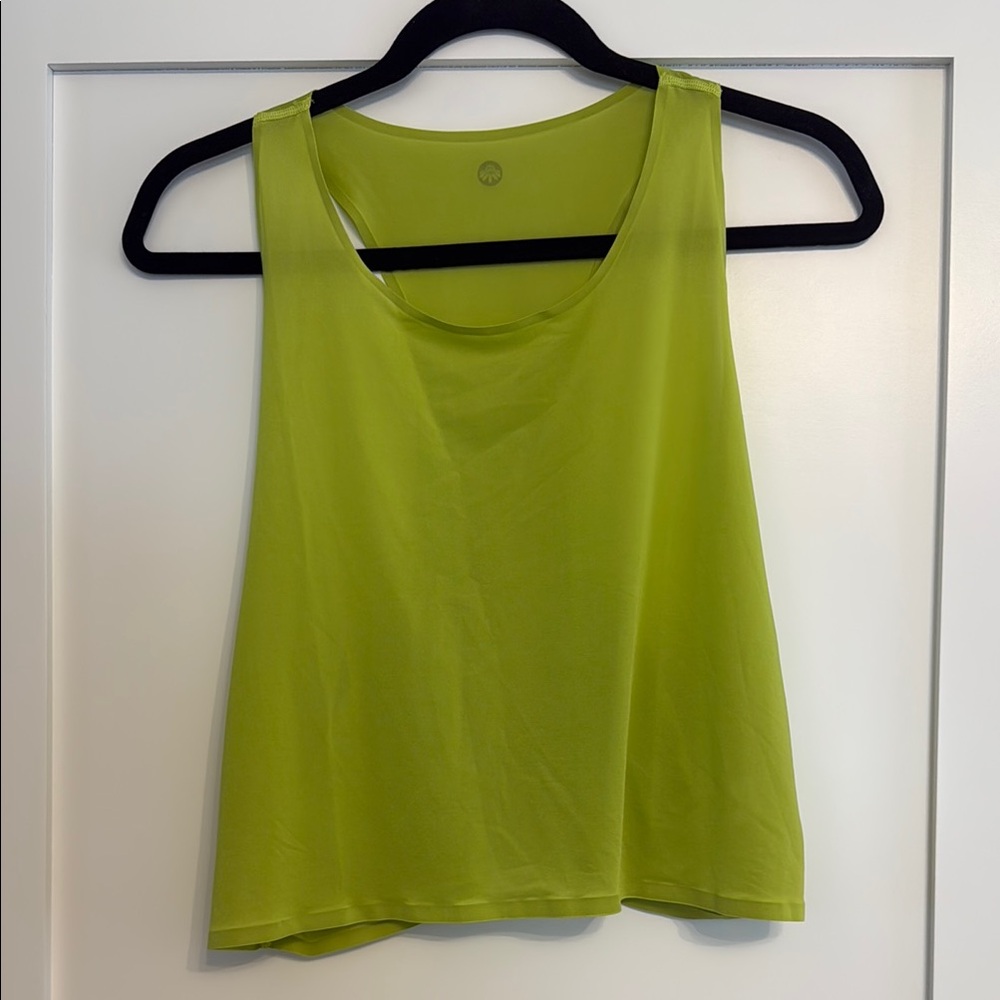 Senita Green Crop Tank Top with Relaxed Fit